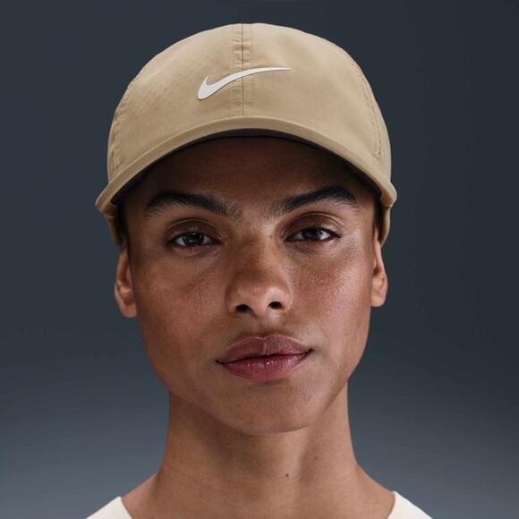 Nike Dri FIT Size L/XL Club Unstructured Featherlight Cap Khaki White FB5682 247 - Picture 3 of 13